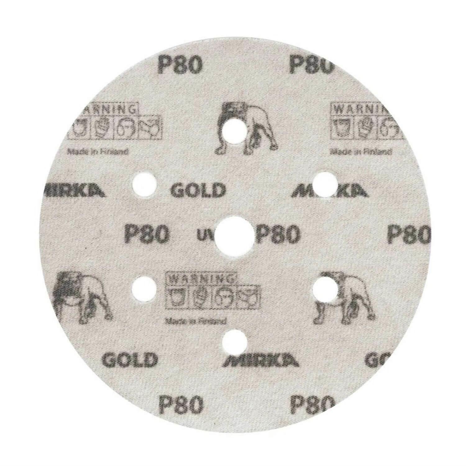 Gold 150 mm Cırt 7 Delikli Zımpara 100lü Paket MIRKA