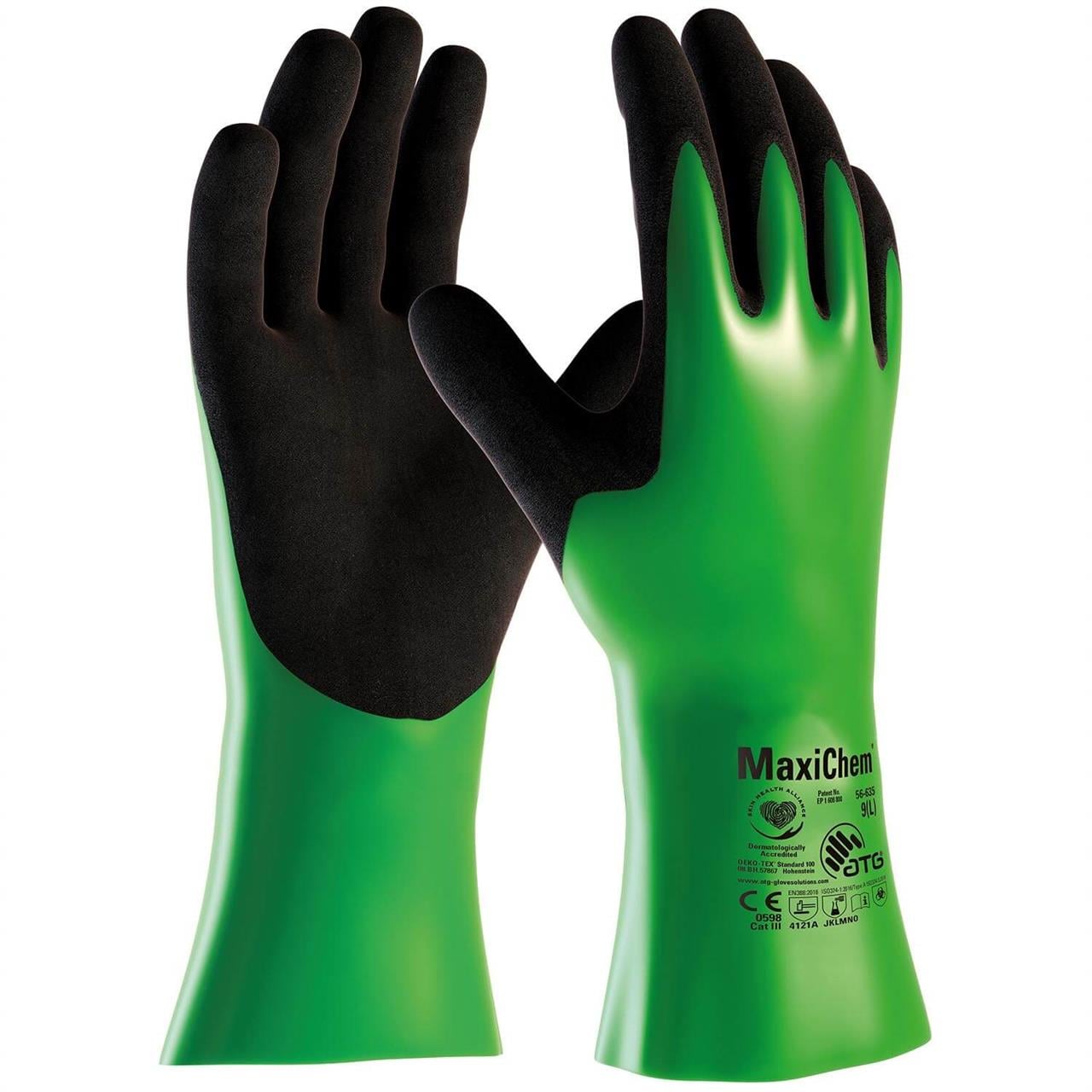 MaxiChem® 56-635 Yüksek Kimyasal Korumalı İş Eldiveni 35 cm