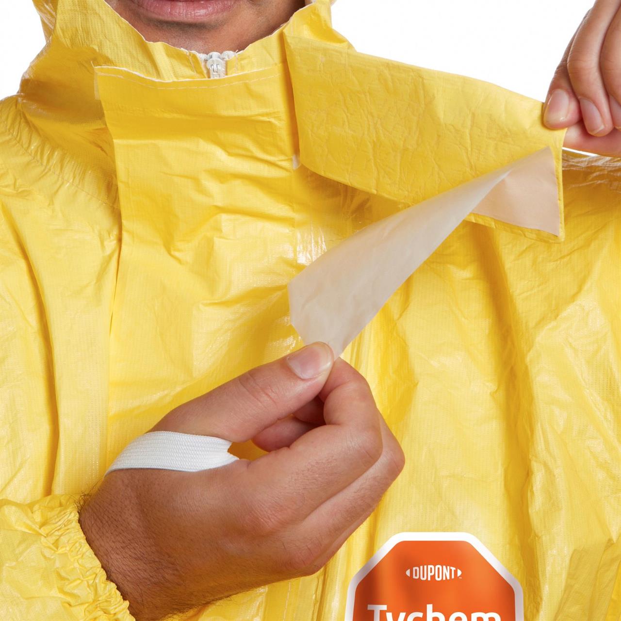 Dupont Tychem® 2000 C Fermuarlı ve Yapışkanlı Kimyasal Koruyucu Tulum
