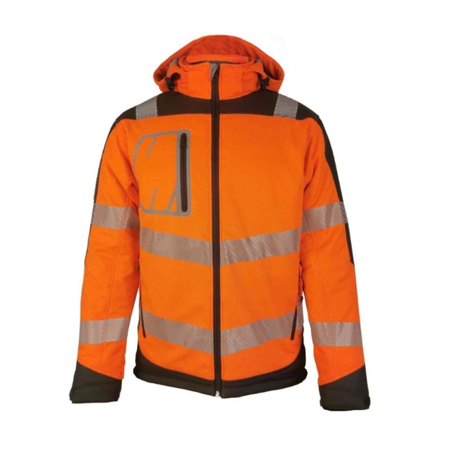 VizwellVizwell VWJK268 Reflektörlü Softshell İş Montu Üst Düzey Görünürlük ve Su Geçirmez VWJK268-B/S
