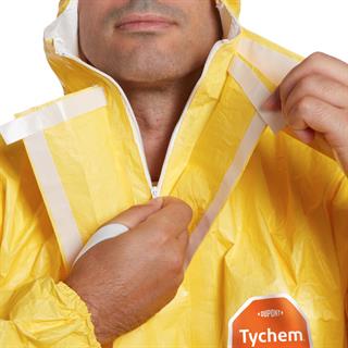 Dupont Tychem® 2000 C Fermuarlı ve Yapışkanlı Kimyasal Koruyucu Tulum