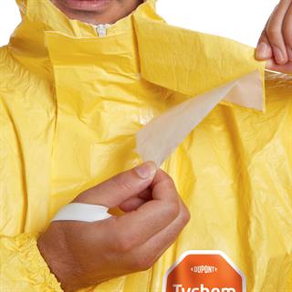Dupont Tychem® 2000 C Fermuarlı ve Yapışkanlı Kimyasal Koruyucu Tulum