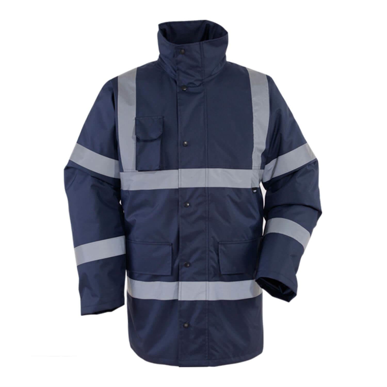 VizwellVizwell VWJK01-N Reflektörlü 300D Oxford Kapitoneli Su Geçirmez Yüksek Görünürlük ParkaVWJK01-N/XS