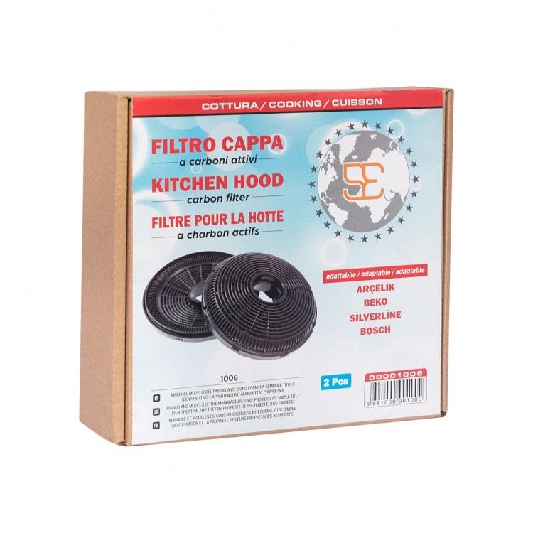 ASPİRATÖR KARBON FİLİTRE (1006) 16CM SİLVERLİNE ( 2 Lİ PAKET)