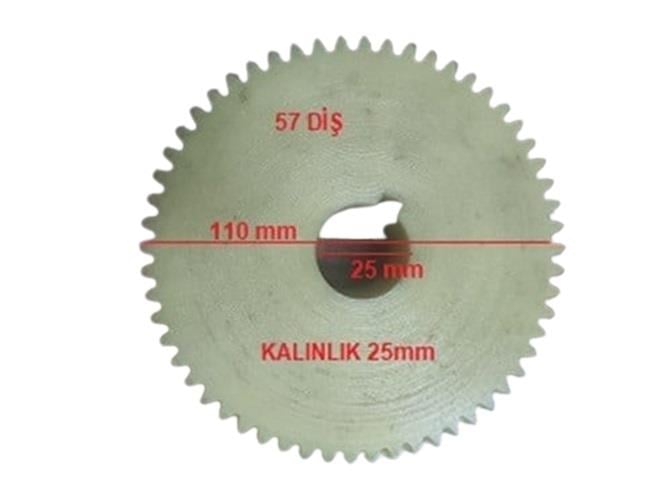 DİŞLİ ET KIYMA MAKİNASI (Q:110X25X25MM) 57DİŞ