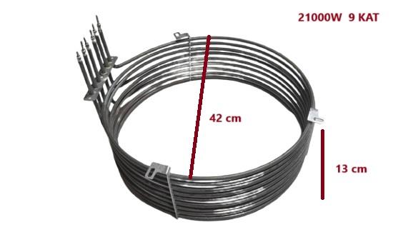 FIRIN REZİSTANS KONVEKSİYONEL 21000W ÇAP:42CM 9 KAT 8,5 MM 380V