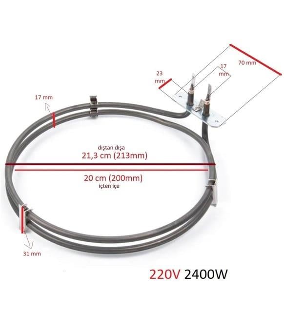FIRIN REZİSTANSI TURBO 2400W 220V ÇAP:20CM 6,5MM ARÇELİK