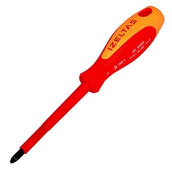 İZELTAŞ 4,5x80 ELEKTRİKÇİ İZOLELİ YILDIZ TORNAVİDA 1000 V 4145184580