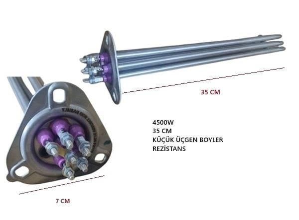 REZİSTANS BOYLER 4500W 35CM 8,5MM 220/380V KÜÇÜK ÜÇGEN (F2101)