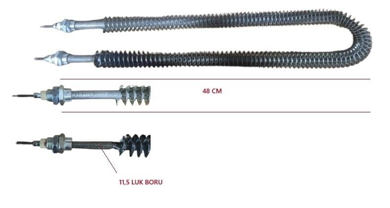 SERPANTİN REZİSTANS U TİPİ 48CM Q:11,5 1500W DEMİRE DEMİR)