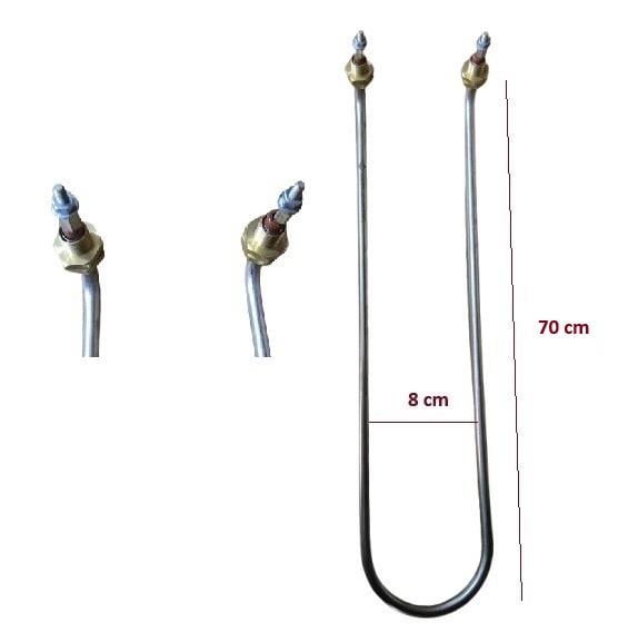 U TİPİ KIVRIK 2000W 70CM BENMARİ REZİSTANSI 