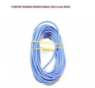 5 METRE YANMAZ SİLİKON KABLO 1X2,5 mm2 MAVİ