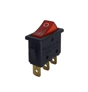 ANAHTAR ŞALTER 1 Lİ KIRMIZI 16A 220V (IŞIKLI)