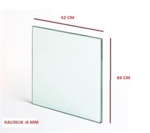 CAM DAMPERLİ 84X42CM 6MM