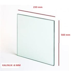 FIRIN CAM DAMPERLİ (230X560X6 MM)