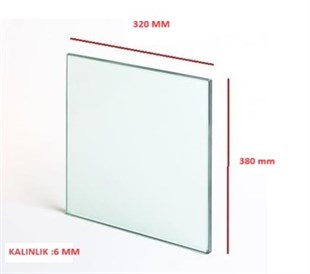 FIRIN CAM DAMPERLİ (320X380X6 MM)