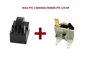 ROLE PTC 2 KONTAK+TERMİK PTC 1/4 HP