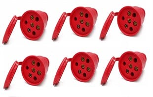 TRİFAZE KAUÇUK DİŞİ FİŞ 3X25A (6 ADET)