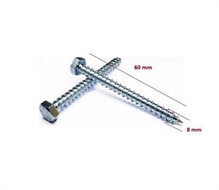 TRİFON VİDA ALTI KÖŞE 8*60 (10 ADET)