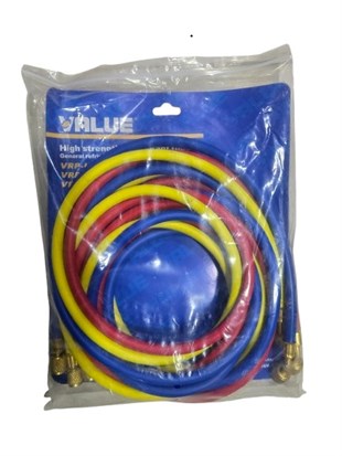 VALUE VRP-U-R/B/Y GAZ HORTUMU 300 CM (R22) ÜÇLÜ