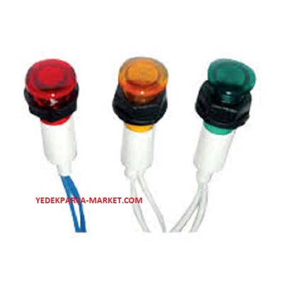 XSL 10MM KIRIMIZI SİNYAL LAMBASI 220V AC/DC SİLİKON KABLOLU