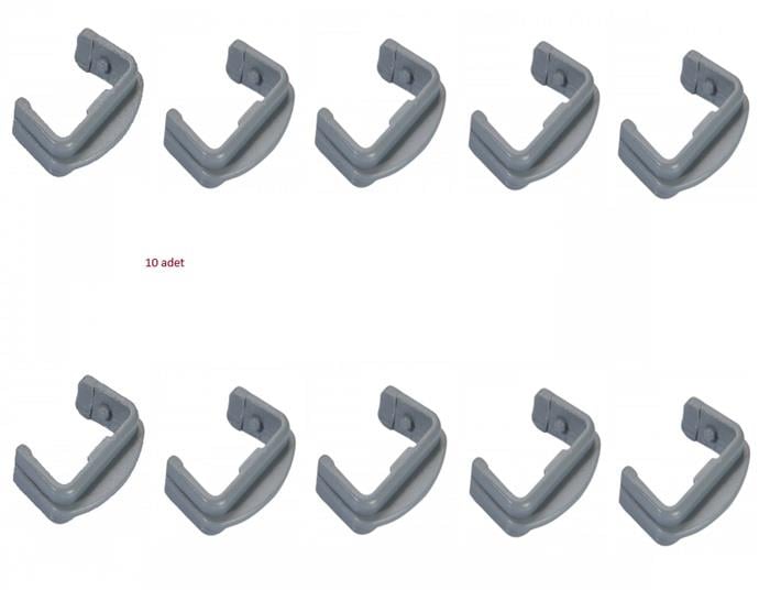 ARÇELİK-BEKO BULAŞIK MAK. ÜST SEPET RAY KAPAK ARKA GRİ (1887460100) (10 ADET)