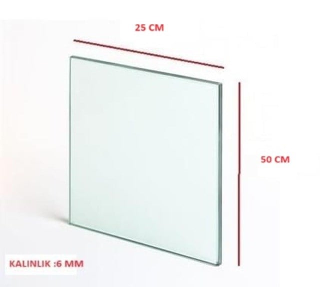 CAM DAMPERLİ 50X25 FIRIN İÇİN 6MM