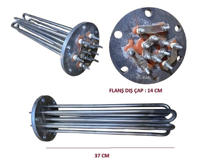 ÇAMAŞIR MAKİNESİ REZİSTANSI FLANŞLI 27KW 380V 6 ELEMANLI (CROMEX)