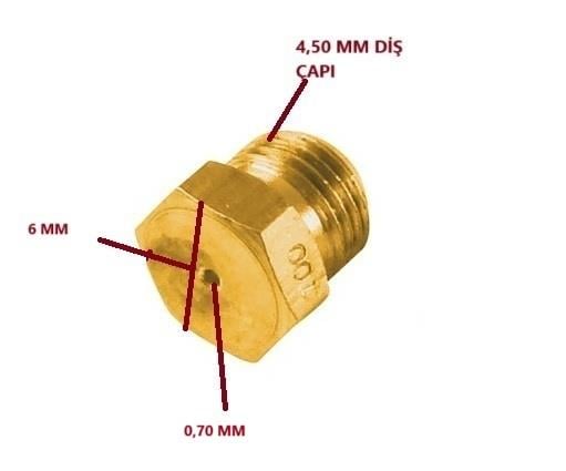 ENJEKTÖR 6NO 0,70 LİK DİŞ:4,50MM