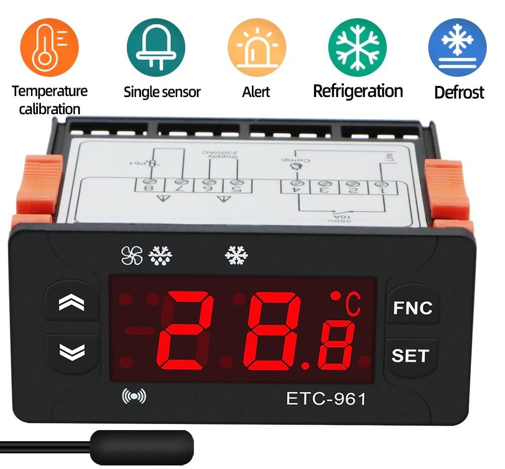 ETC 961 DİJİTAL TERMOSTAT TEK PROP