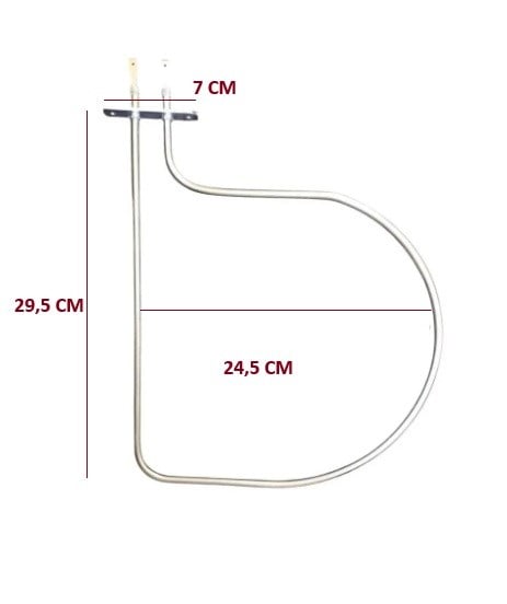FIRIN REZİSTANS 650W 24,5*29,5CM 6,5MM 220V (MİDE TİPİ)