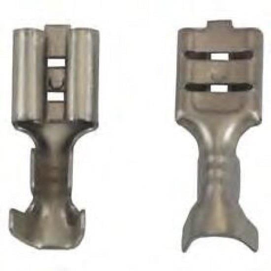 GEÇMELİ DİŞİ TERMİNAL-KROM 6,3MM (300 LÜ)