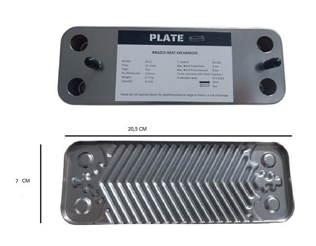 PLAKALI EŞANJÖR BAYMAK FALKE-BAXİ-LAMBERT-NOVADENS 12 PLAKA (156MM)