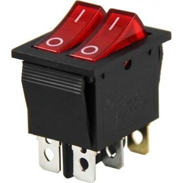 ŞALTER 2 Lİ KIRMIZI IŞIKLI 16A 220V