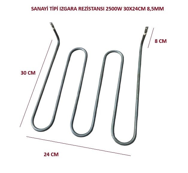 SANAYİ TİPİ IZGARA REZİSTANSI 2500W 30X24CM 8,5MM