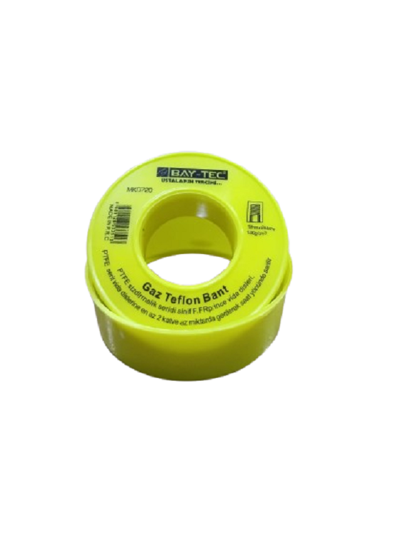 TEFLON BANT GAZ SARI DOĞALGAZ 12MMX0,1MMX8M