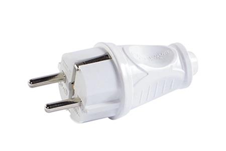 TOPRAKLI ERKEK FİŞ 220V BEYAZ (420857)