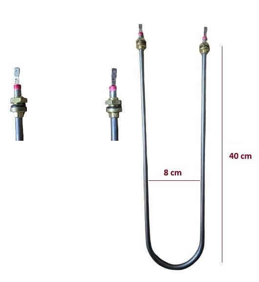 U TİPİ DÜZ 1000W 40CM BENMARİ REZİSTANSI 
