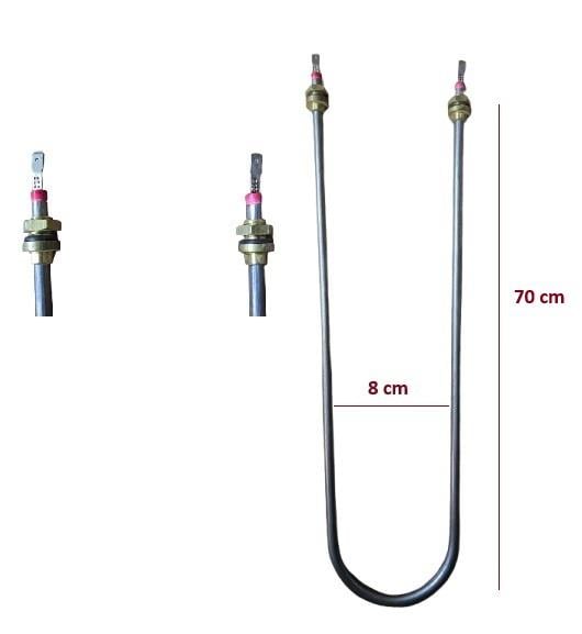 U TİPİ DÜZ 2500W 70CM BENMARİ REZİSTANSI 