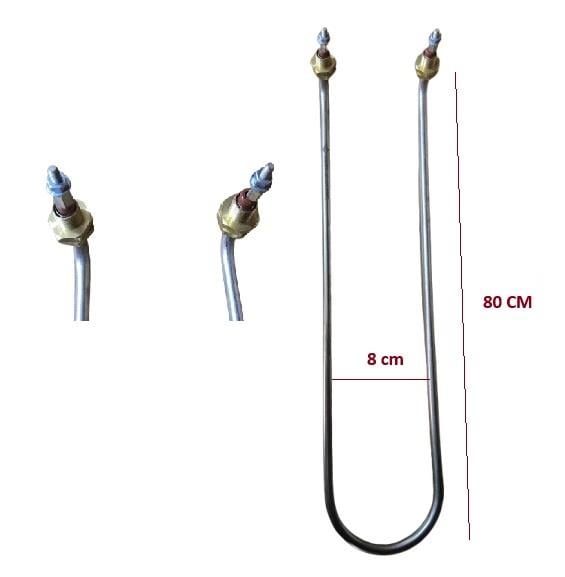 U TİPİ KIVRIK 2500W 80CM BENMARİ REZİSTANSI 