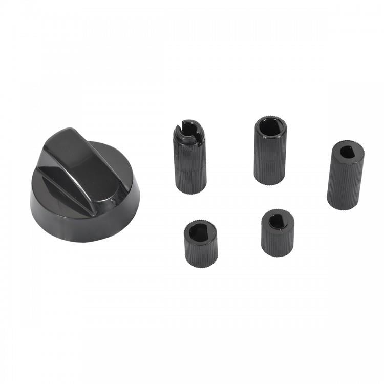 UNİVERSAL OCAK FIRIN DÜĞME 5 ADAPTÖRLÜ -SİYAH