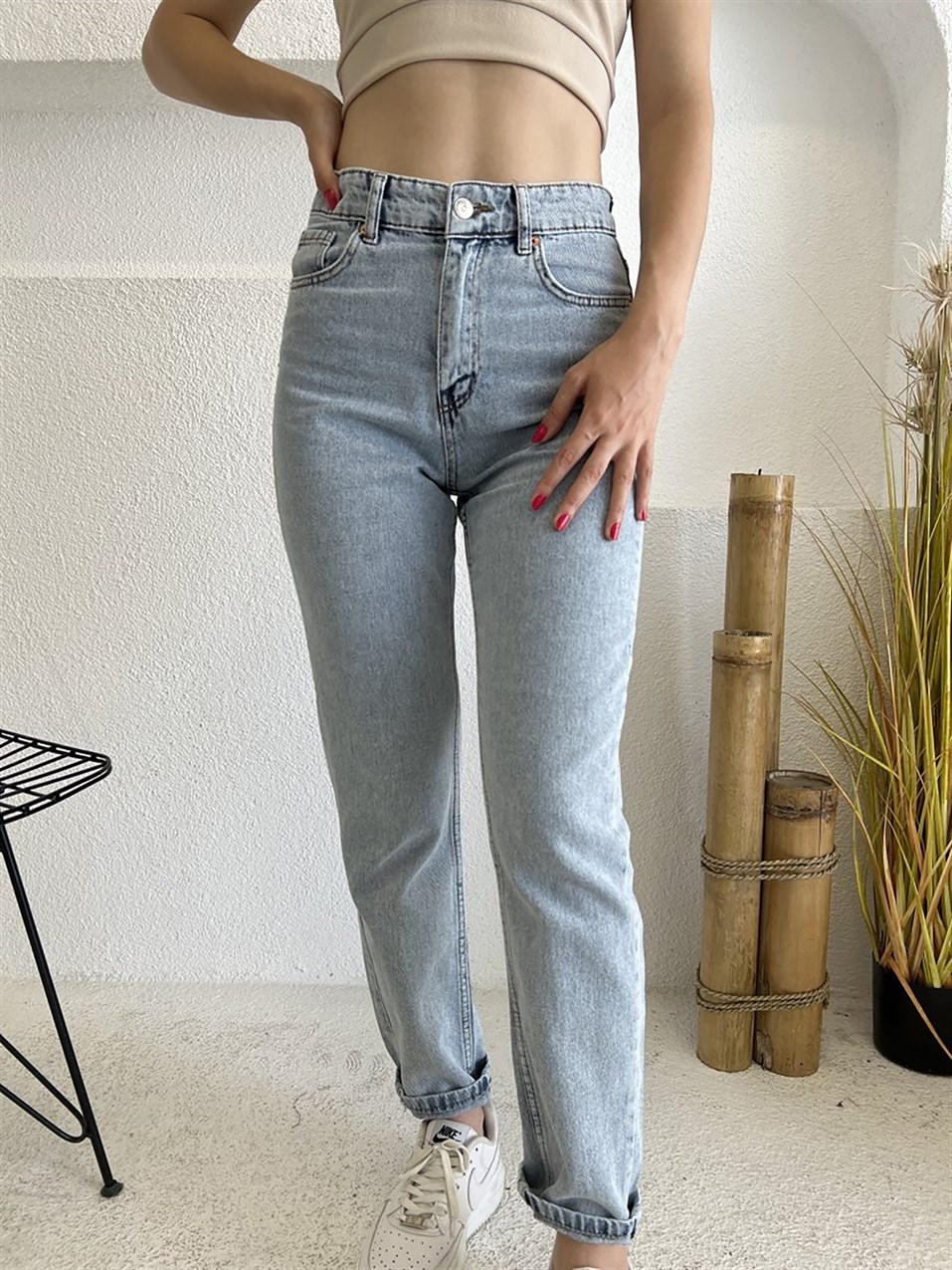 Jmf Kar Yıkama Mom Jean Pantolon 