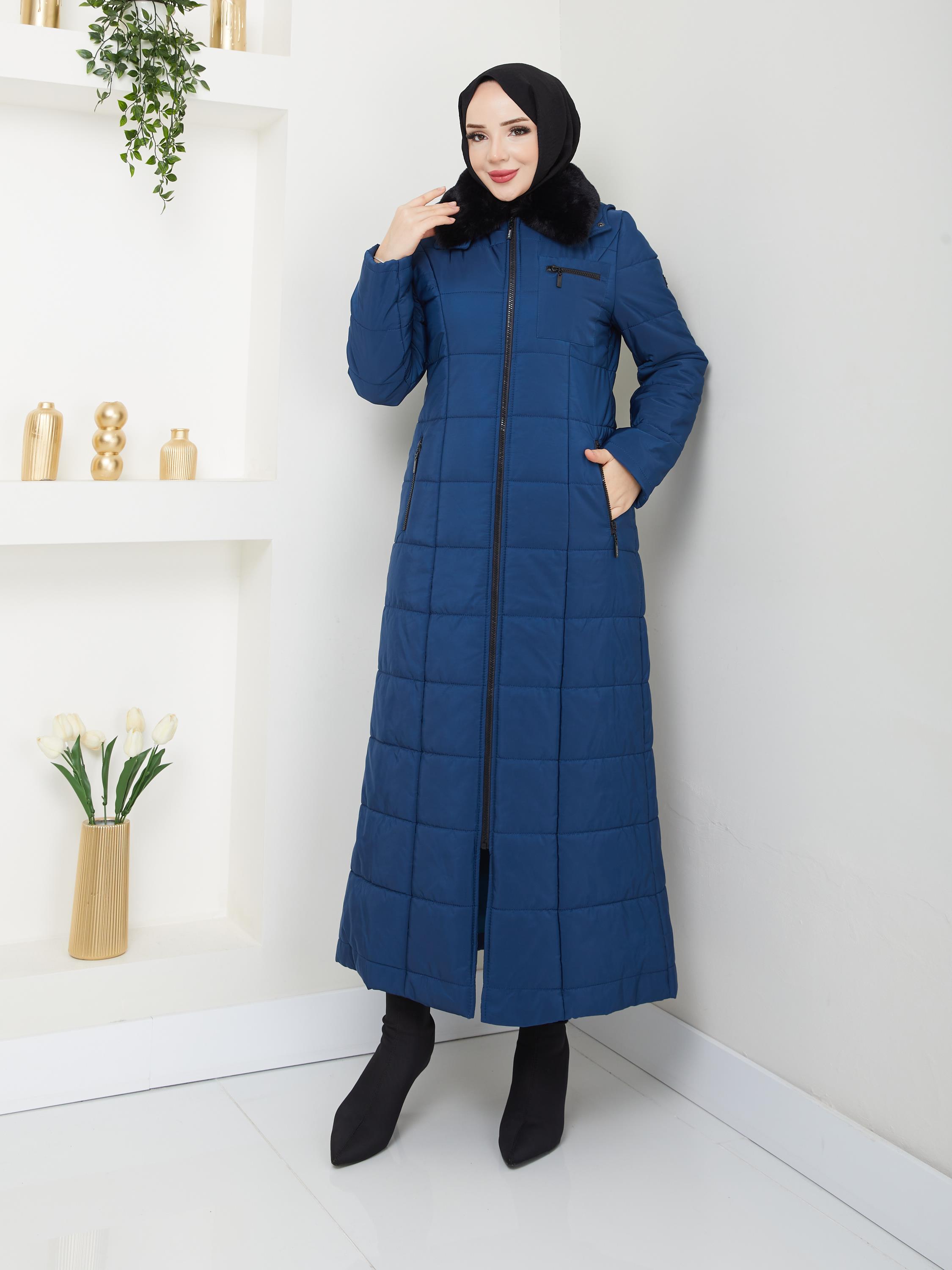 Doque Araboy Şişme Kapitone Kadın Kışlık Kaban Yaka Kürklü 67033