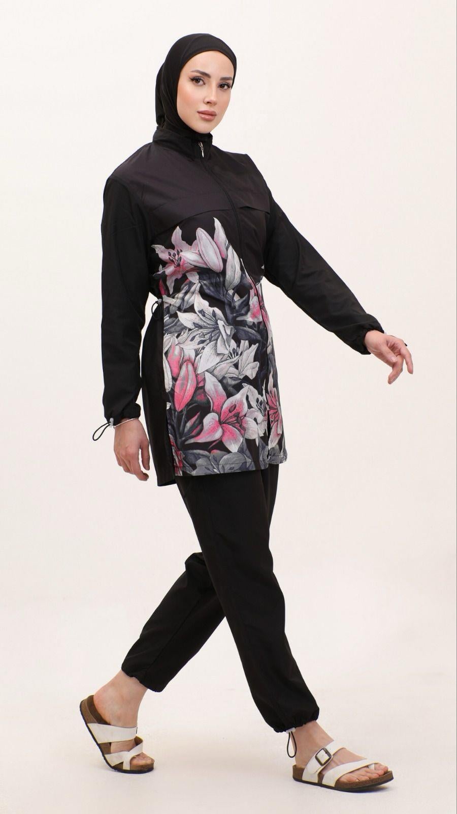 Günay Karaca Nanotex Kumaş Tesettür Mayo Haşema Büyük Beden 9909