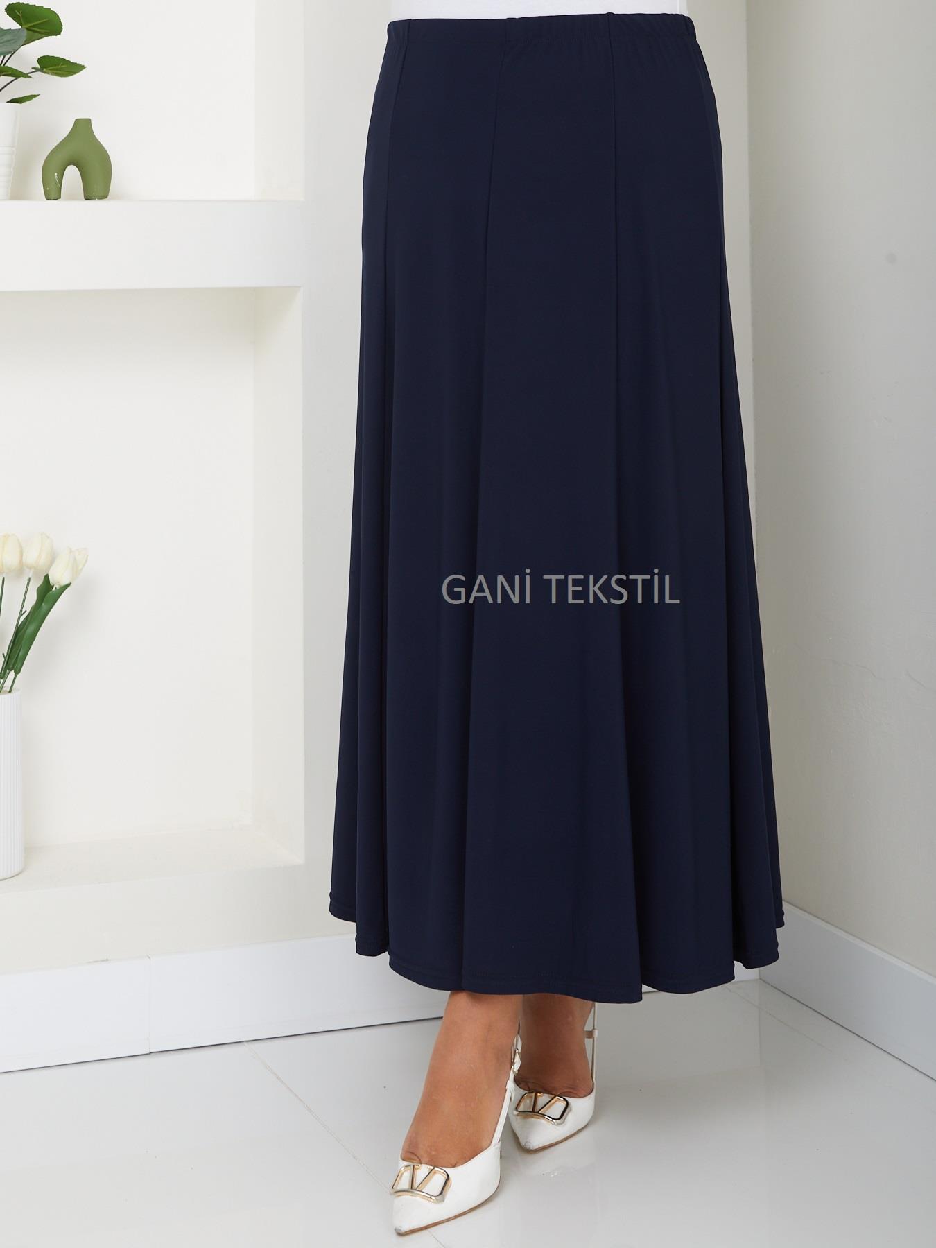Beli Lastikli Büyük Beden Anne Etek- Sendy Kumaş