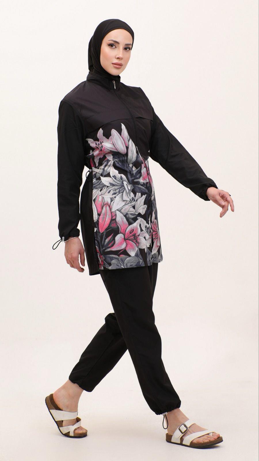 Günay Karaca Nanotex Kumaş Tesettür Mayo Haşema Büyük Beden 9909