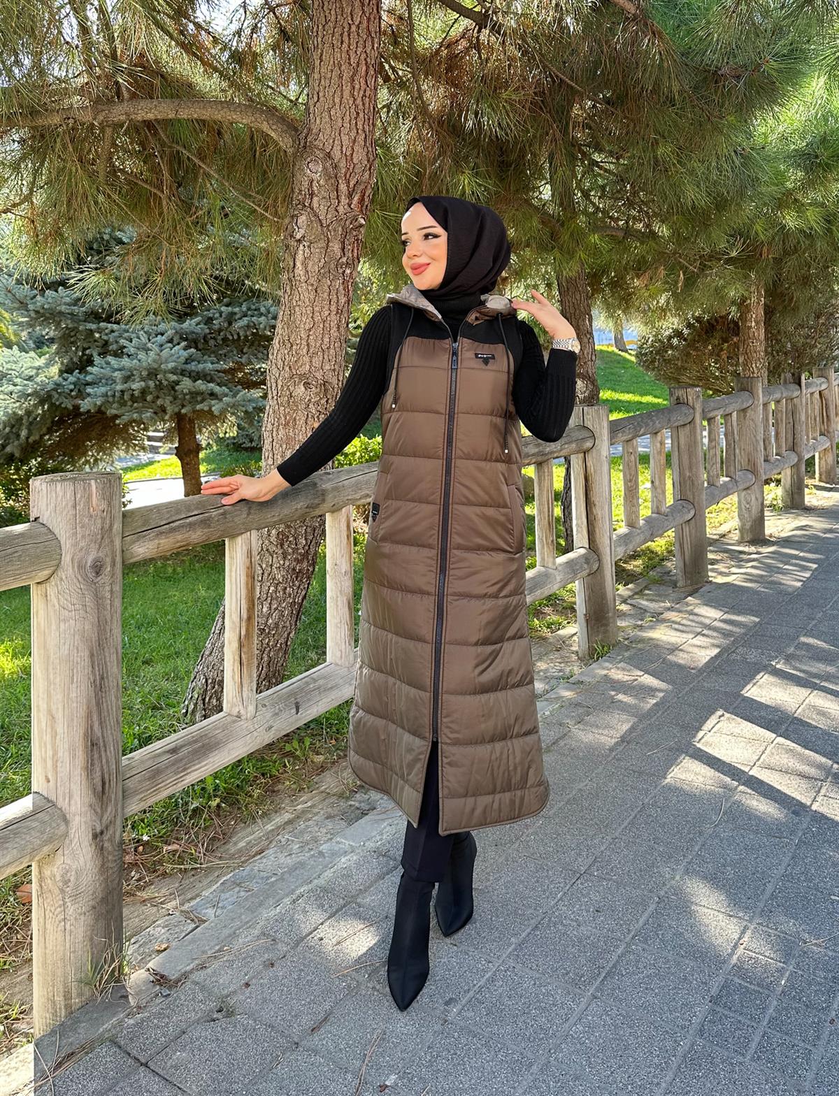 Doque Kışlık Kapitone Şişme Elyaf Dolum Kadın Yelek 50004