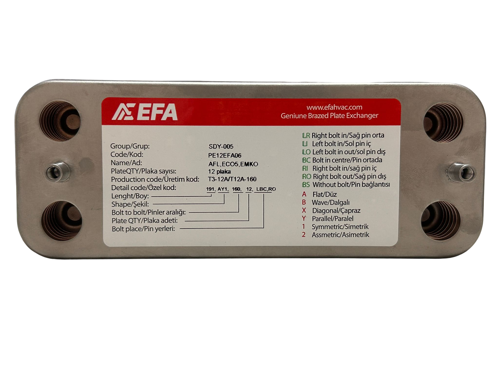 PLAK ESAN TRM 12 PLAKA AİRFEL ECO5