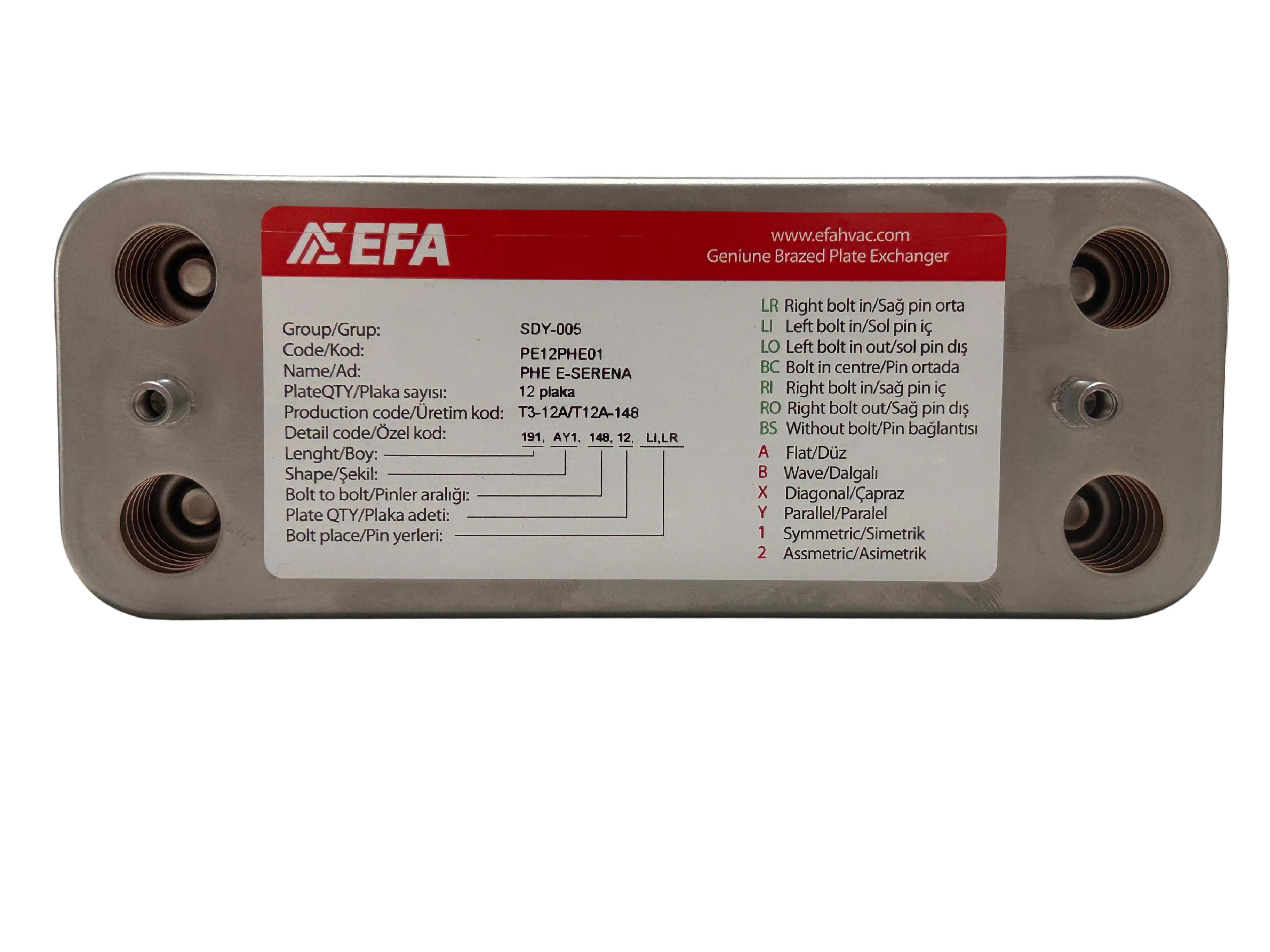 Plakalı Eşanjör TRM 12 Plaka Eski Serena