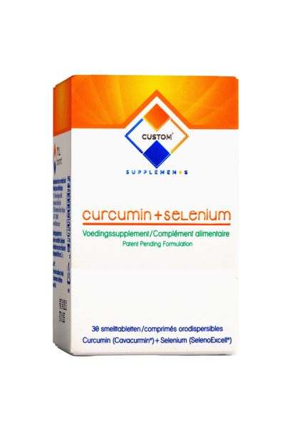 Custom Supplements® 37.5 mg Kurkumin + 10 mcg Selenyum Ağızda Dağılan Tablet (30 Tablet) PATENTLİ FORMÜLASYON,Custom Supplements